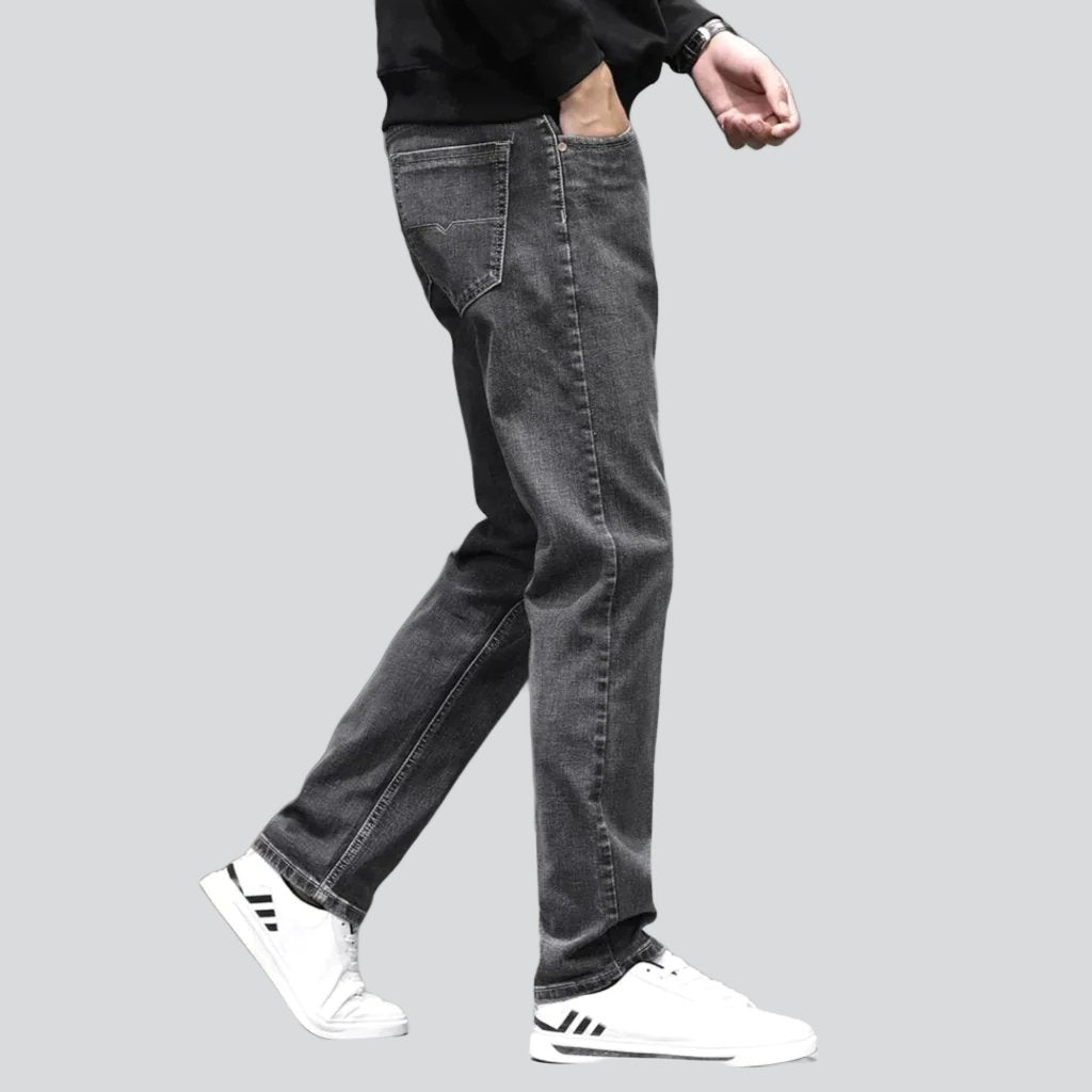 Straight-cut stretchy men jeans