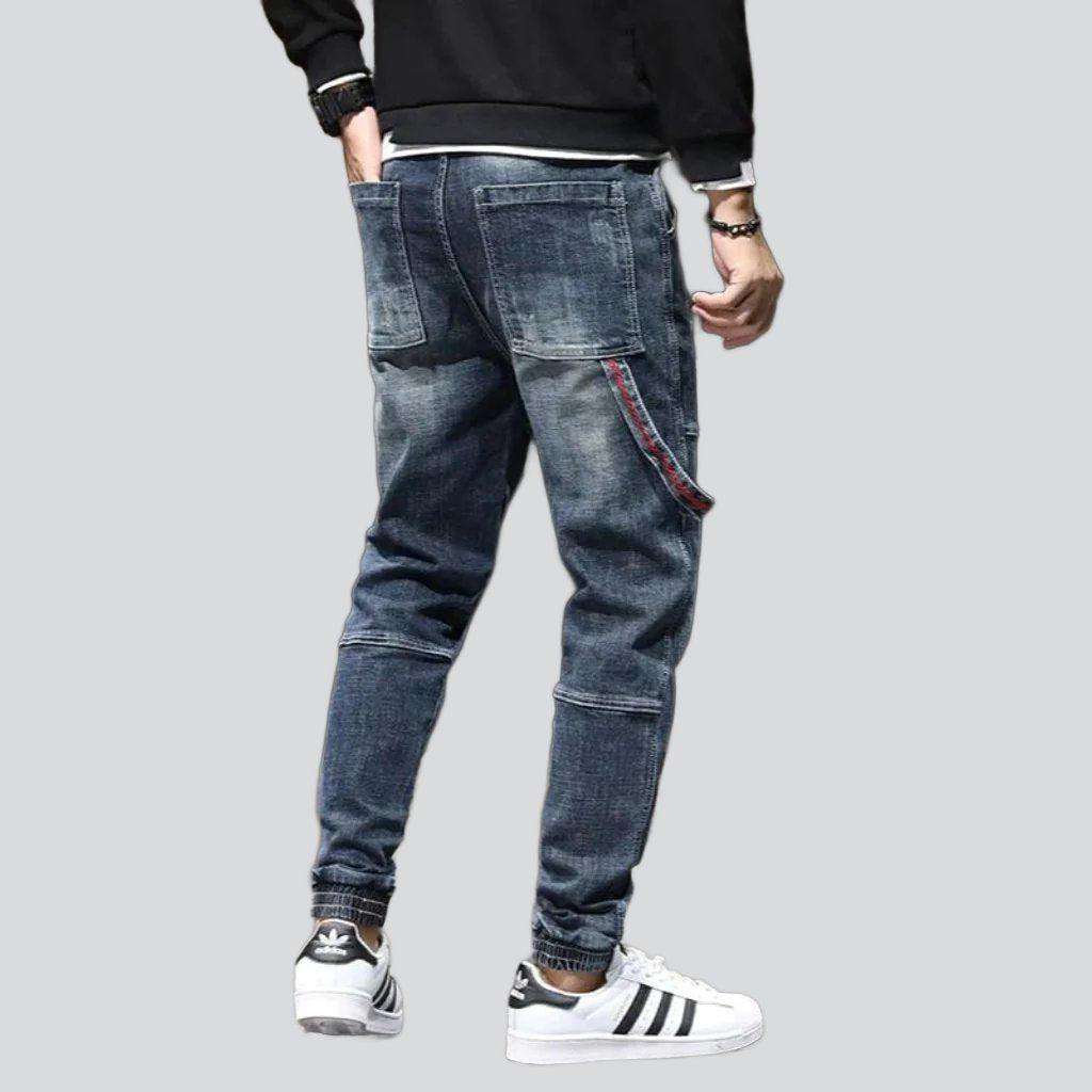 Denim joggers with hammer loop