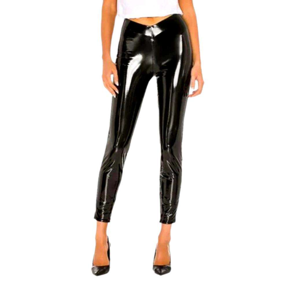 Latex skinny women jeans pants