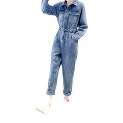 Vintage stylish women denim overall