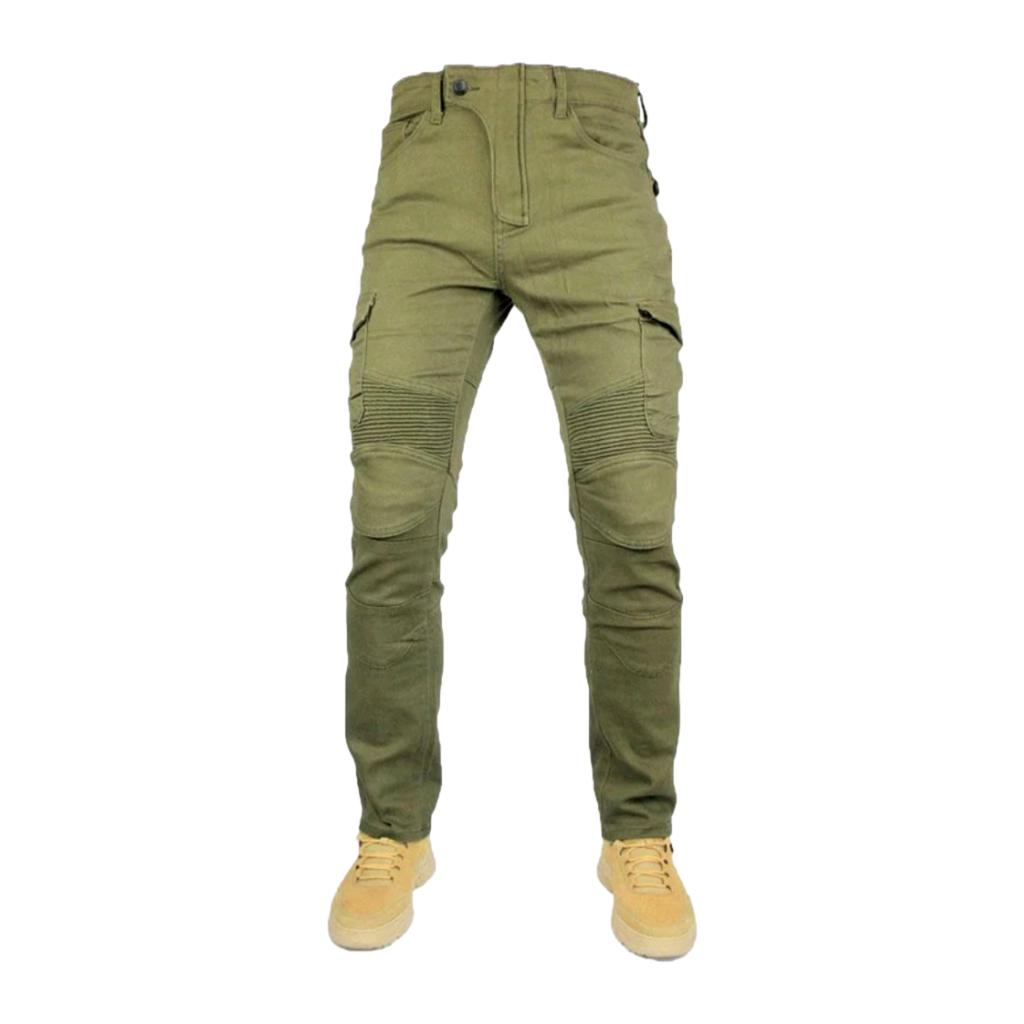 Pantalones vaqueros cargo biker para hombre