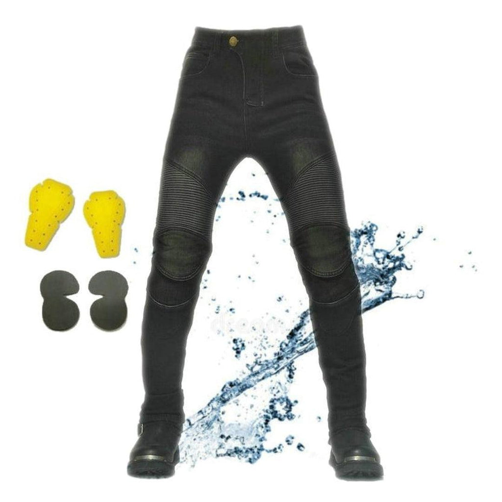 Waterproof winter men biker jeans