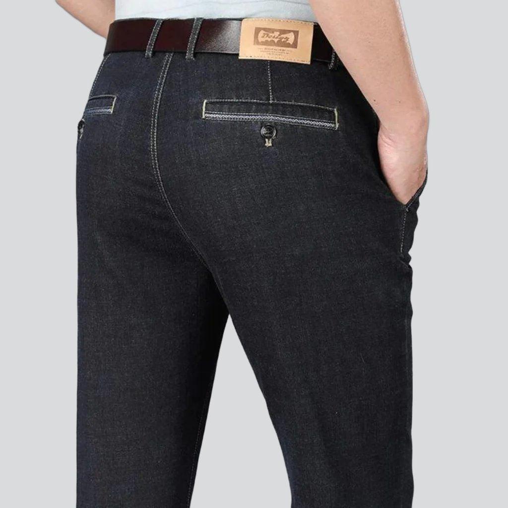 Thin business jeans for men