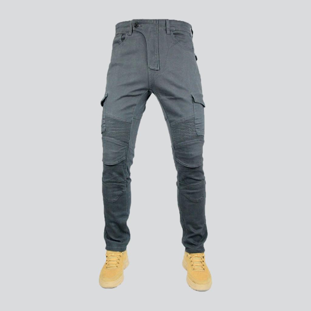 Cargo-Slim-Biker-Jeans