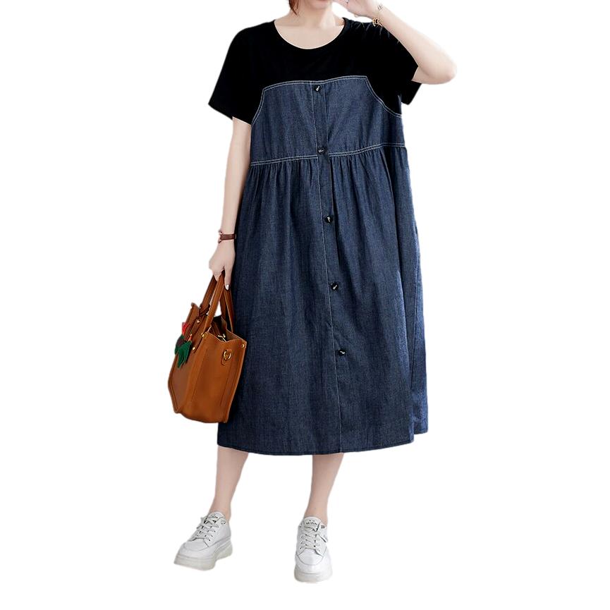 Thin loose streetwear denim dress