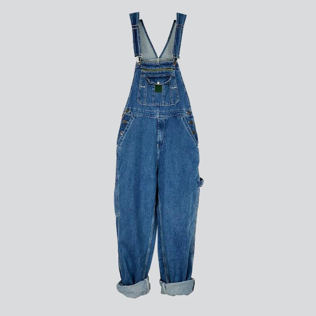 Unrubbed men denim dungaree