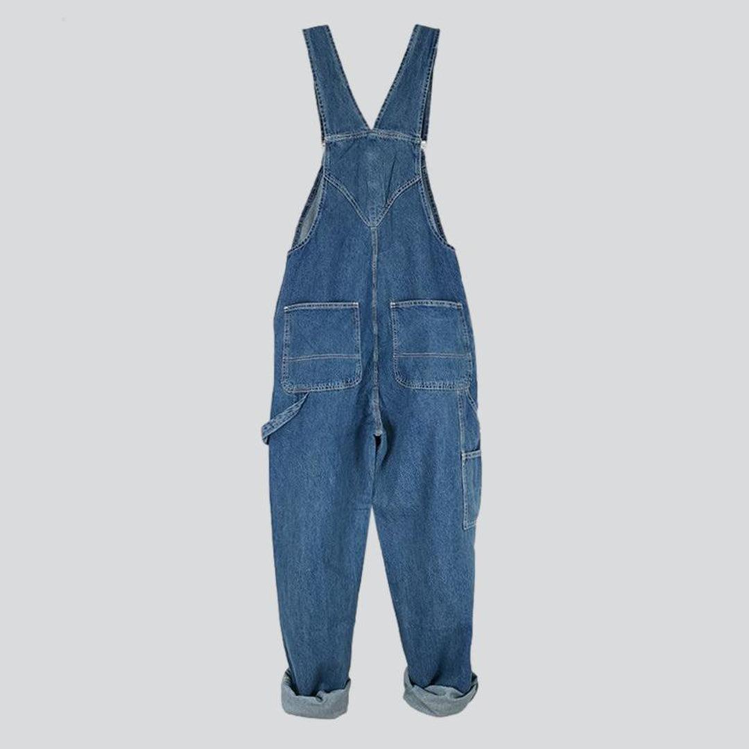 Unrubbed men denim dungaree