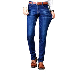 Slim whiskered jeans for men