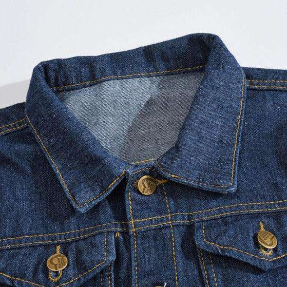 Casual slim men denim jacket