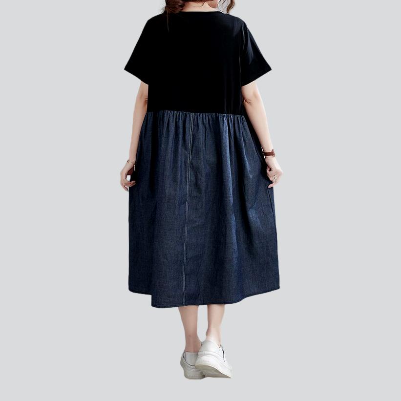 Thin loose streetwear denim dress