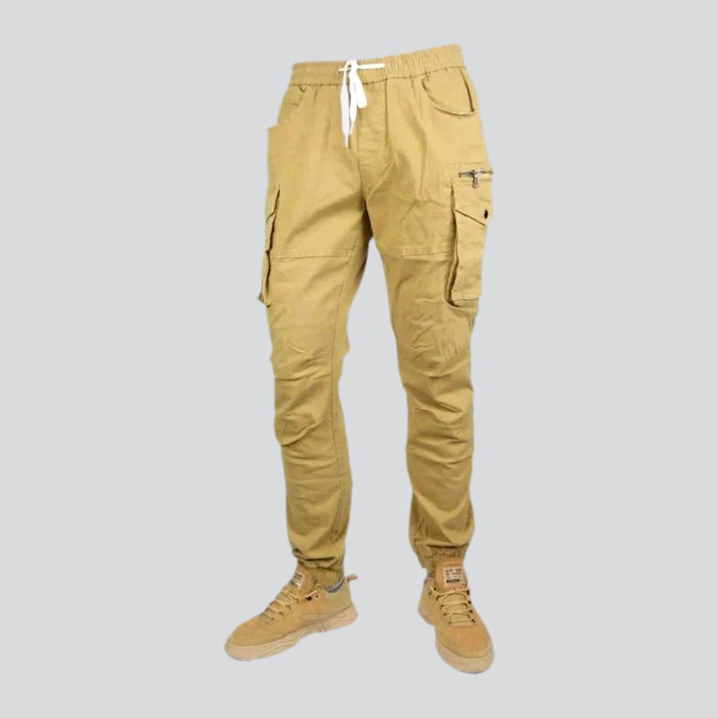 Cargo protective riding denim pants for men