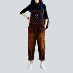 Color urban women denim jumpsuit