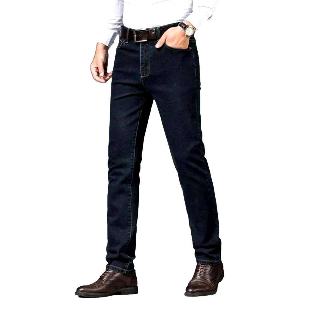 Business casual elastic men jeans