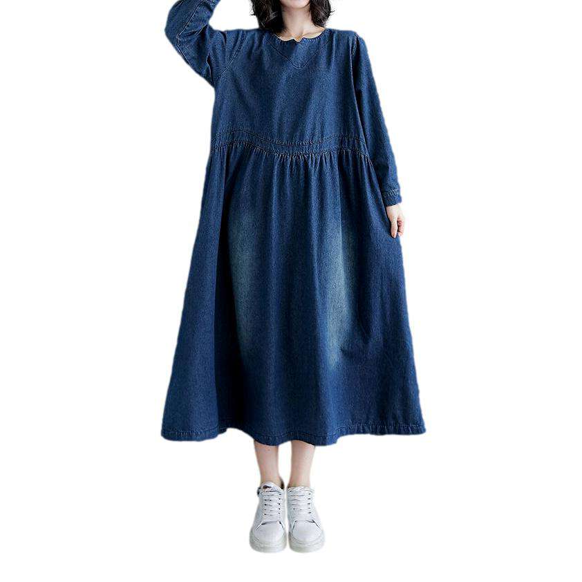 Medium wash urban denim dress