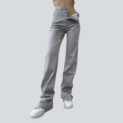 Light color straight women jeans