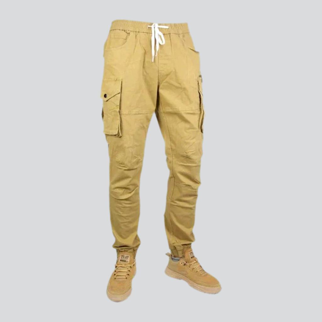 Cargo protective riding denim pants for men