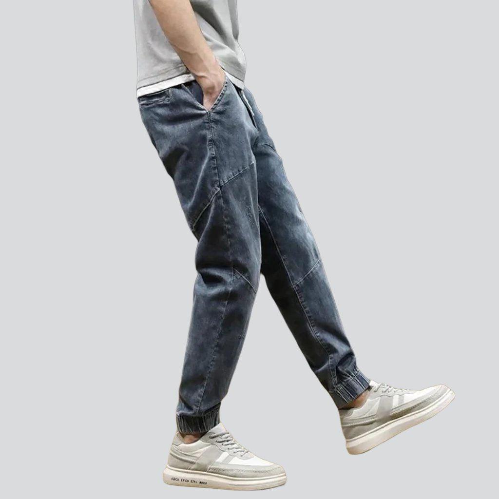 Urban denim joggers for men