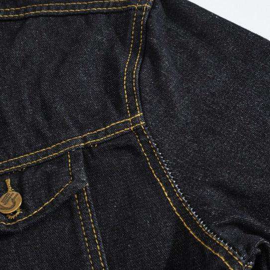 Jeansjacke für Herren mit sichtbaren Nähten