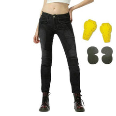 Sommerliche atmungsaktive Damen Bikerjeans