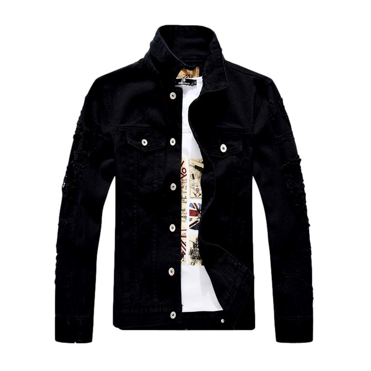 Urban schwarze Herren Jeansjacke