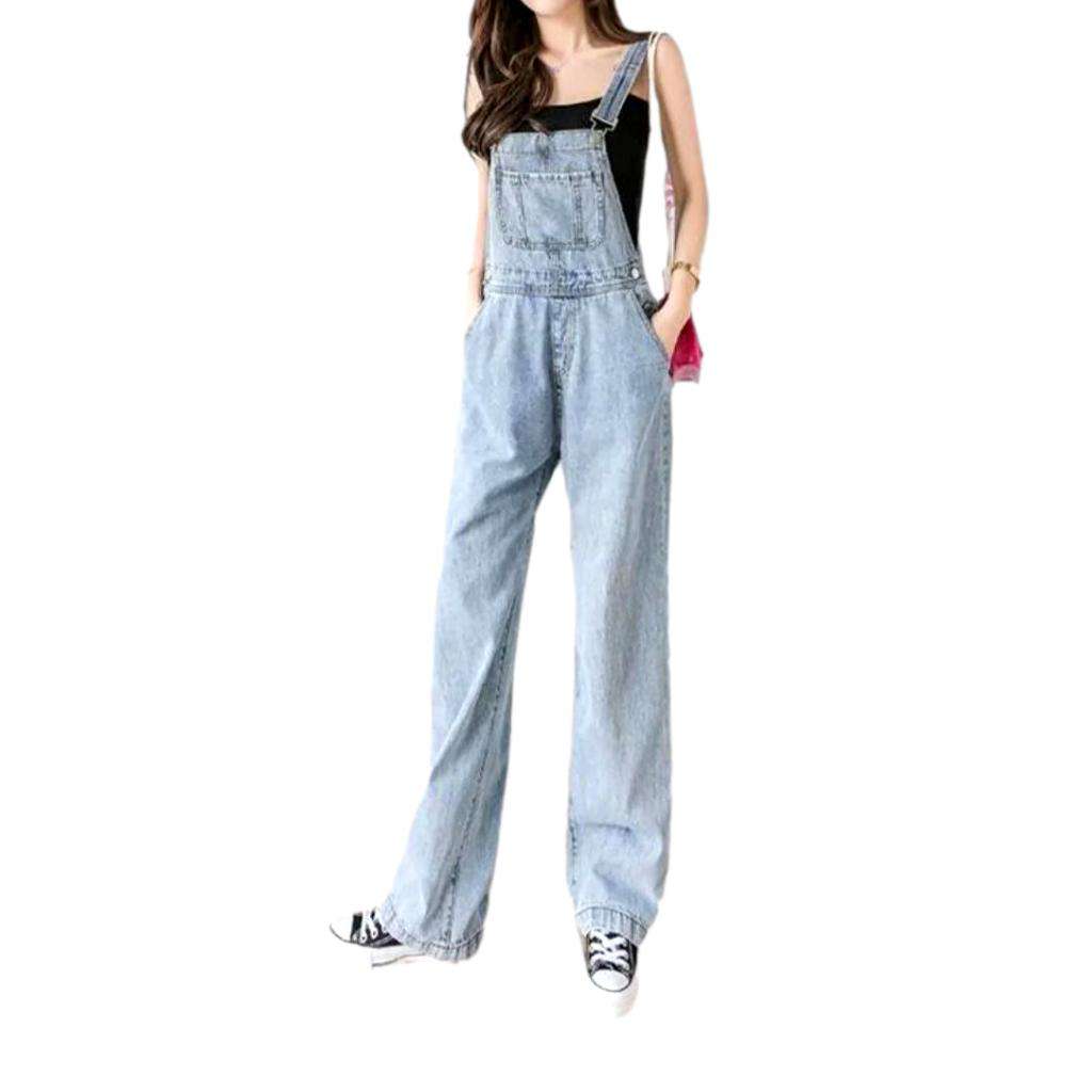 Jeans-Jumpsuit in heller Waschung