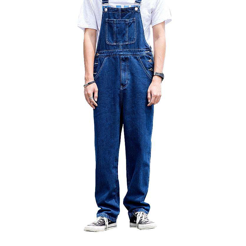 Baggy urban men denim jumpsuit