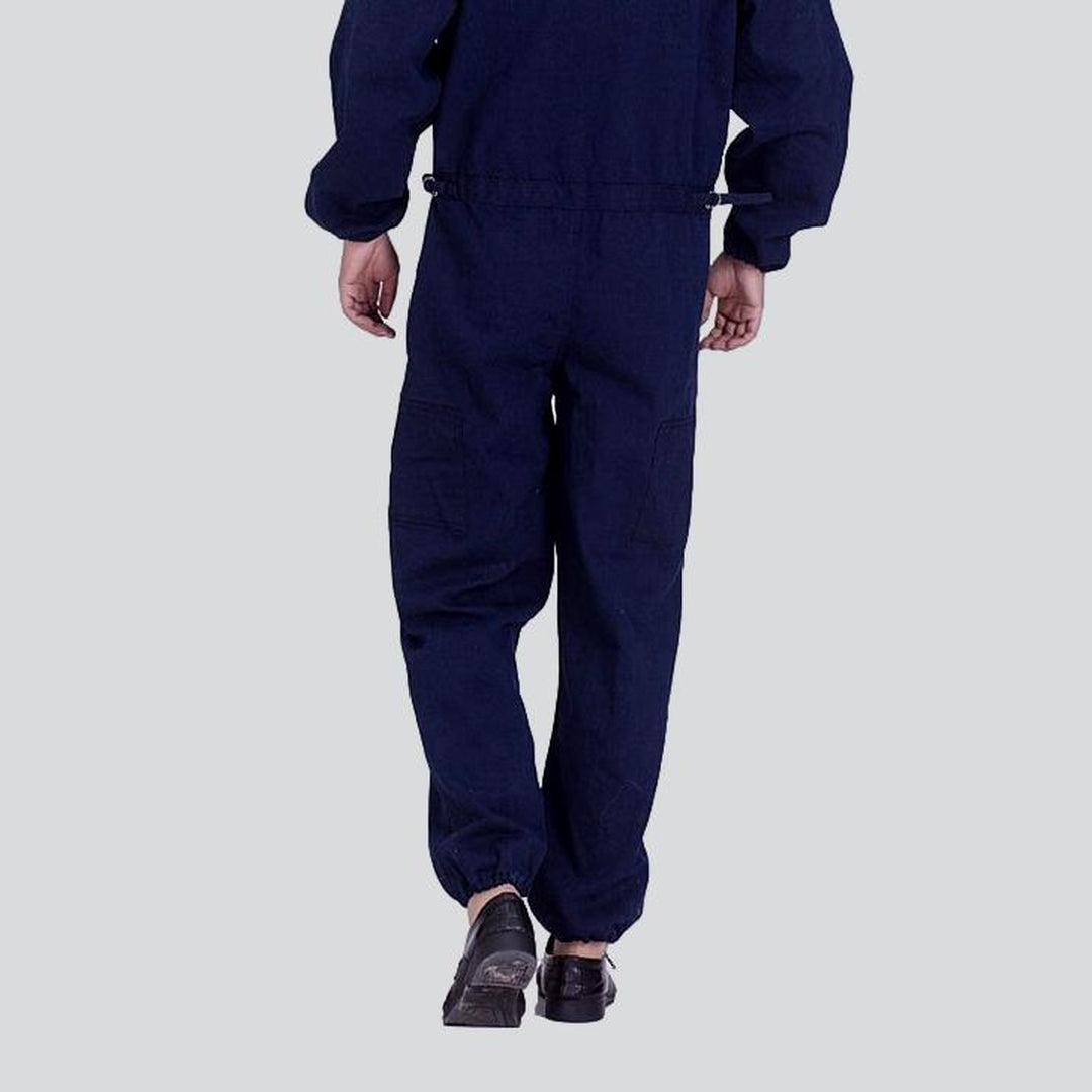 Workwear navy men denim overall