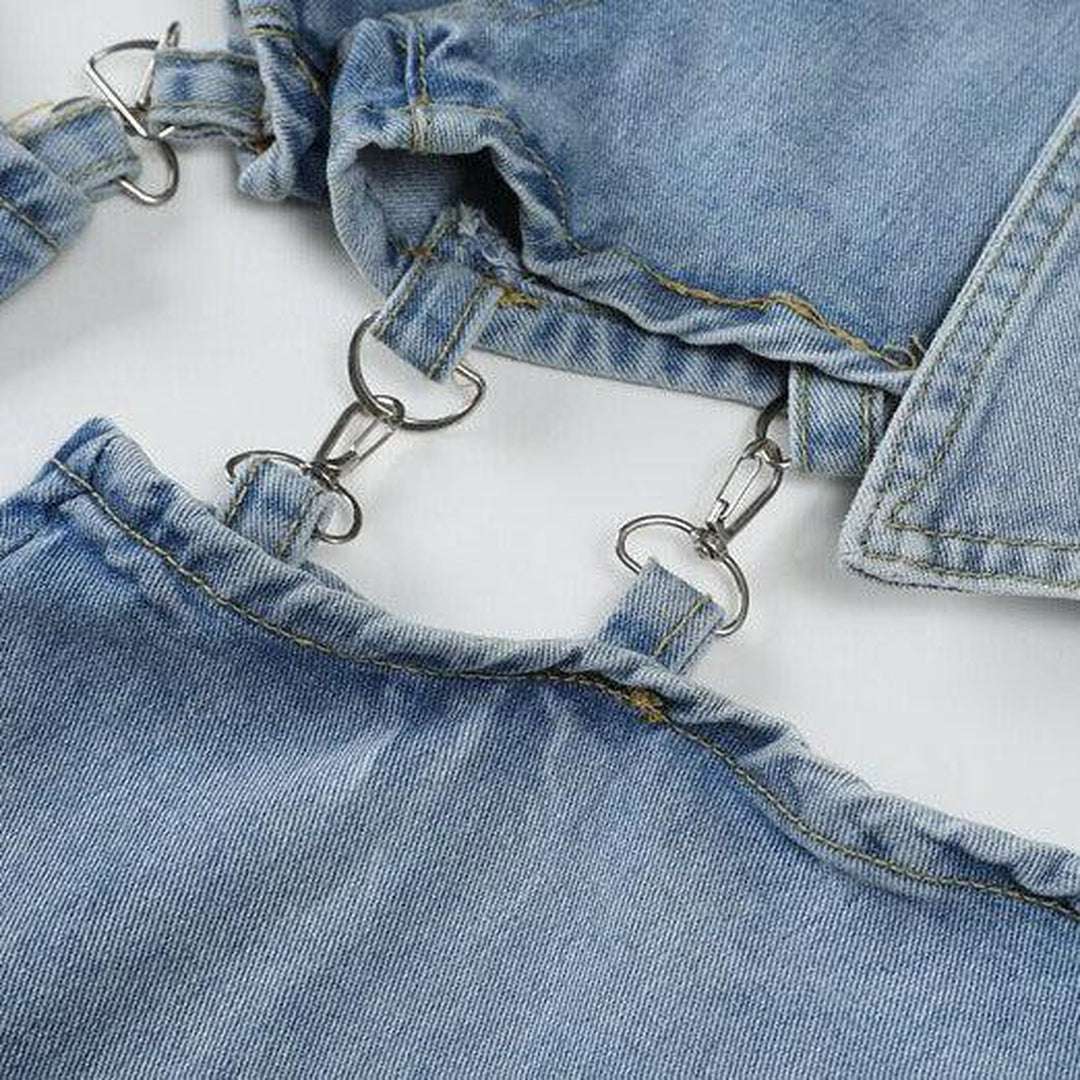 Abnehmbare Baggy-Jeans für Damen