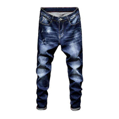 Dark wash whiskered men jeans