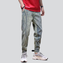 Retro look men denim joggers