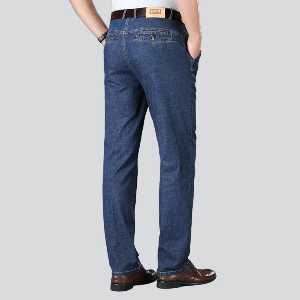 Thin business jeans for men