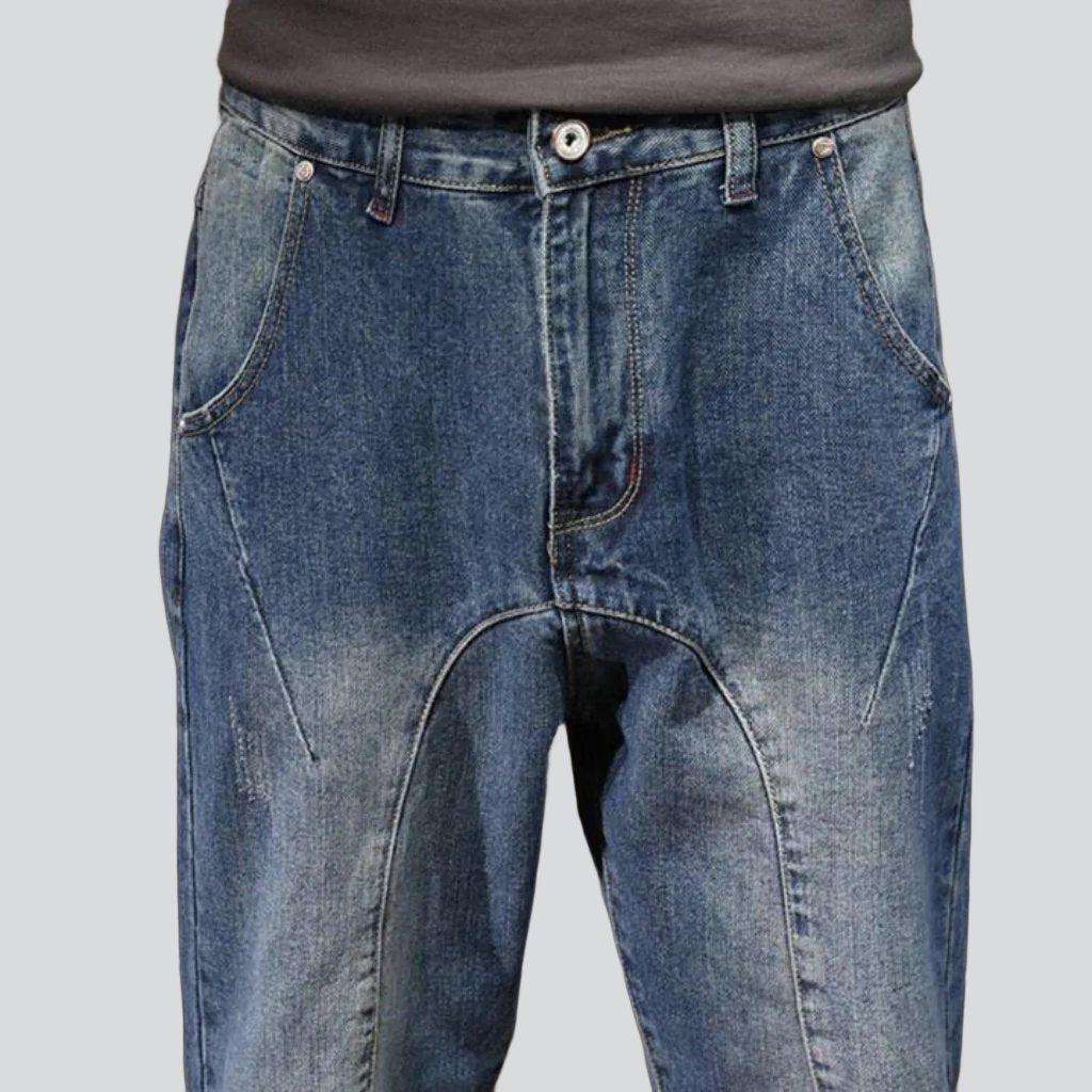 Back flap pocket baggy jeans