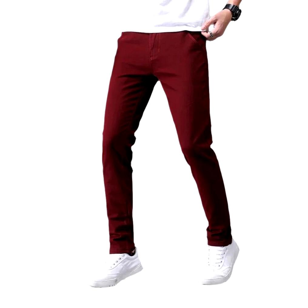 Slim men denim pants