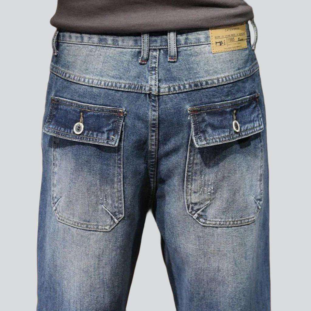 Back flap pocket baggy jeans