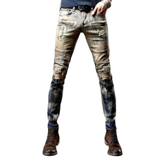 Aged trendy jeans for men