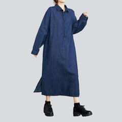 Loose tunic women denim dress