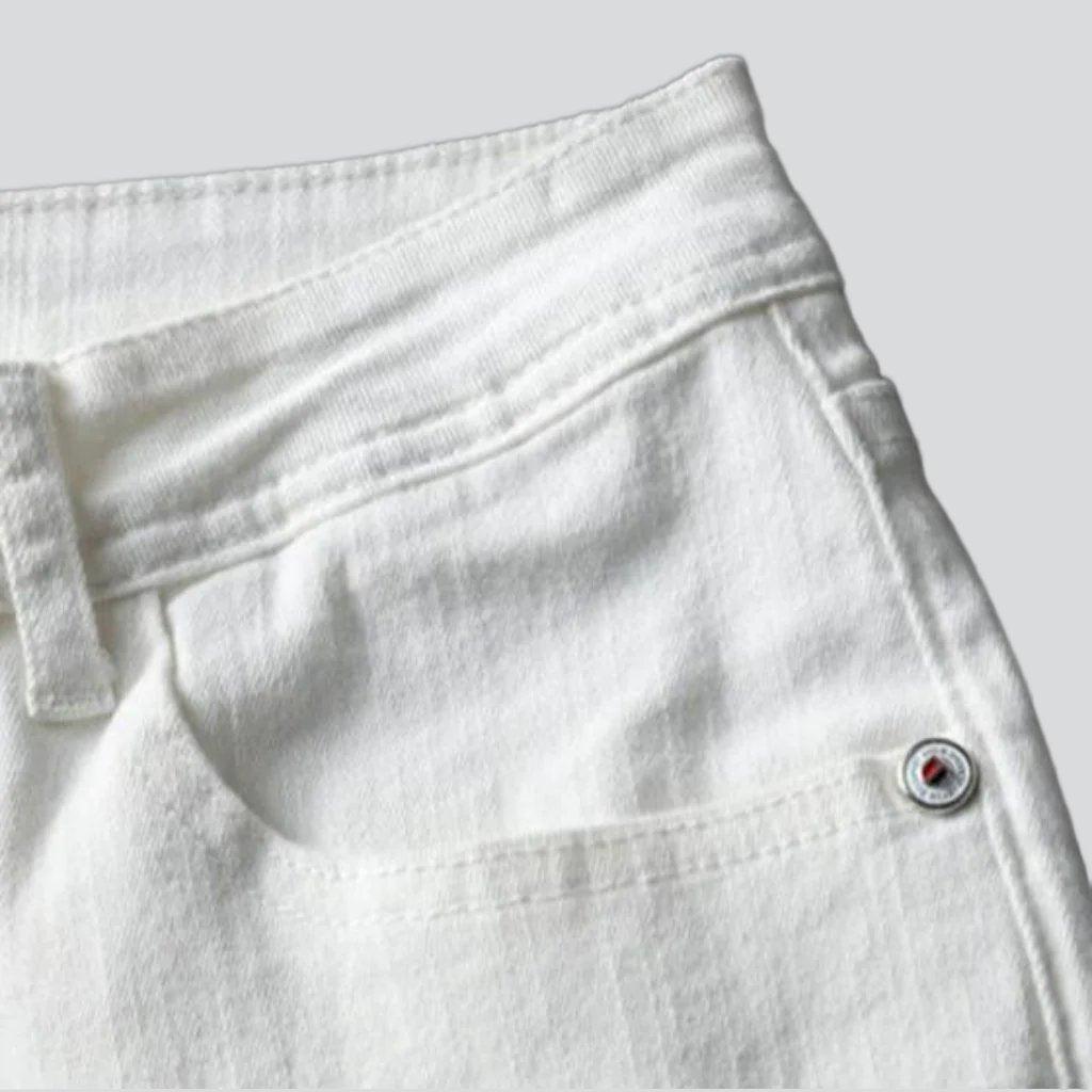 Straight white jeans for men