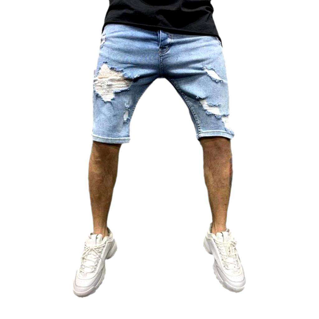 Distressed Legs Herren Jeansshorts