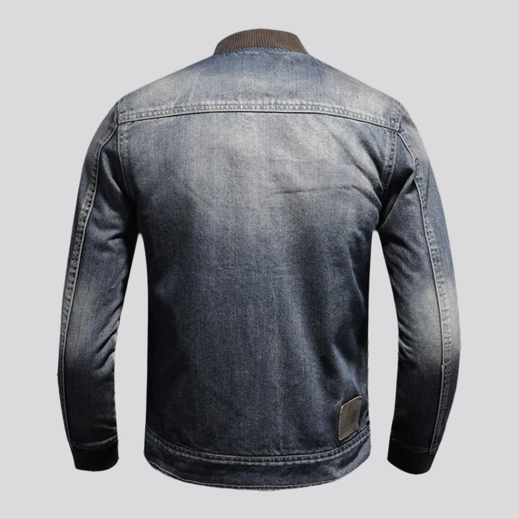 Sherpa biker men denim jacket