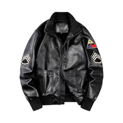 Patchwork bomber men jeans jacket