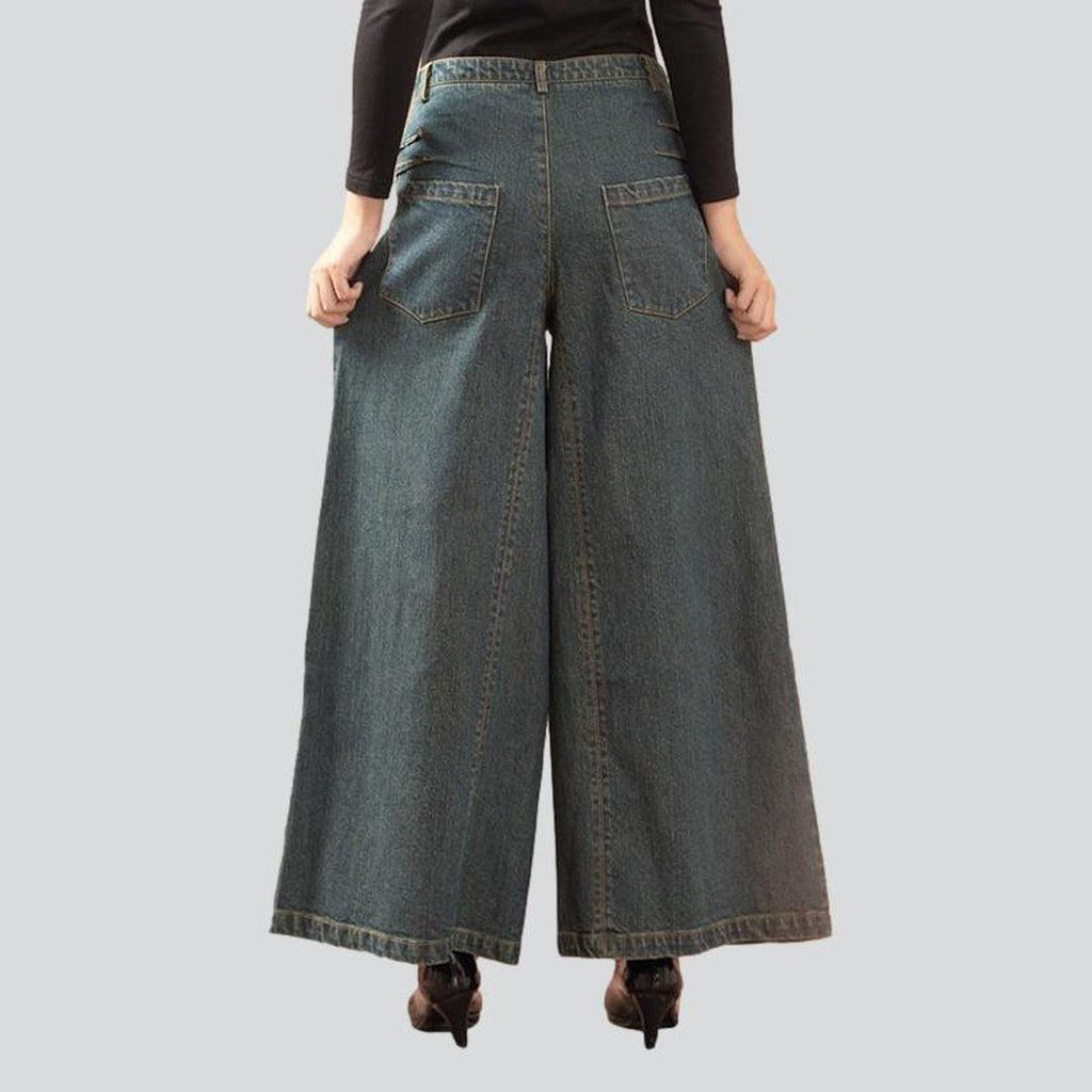 Vintage Damen Culottes Jeans