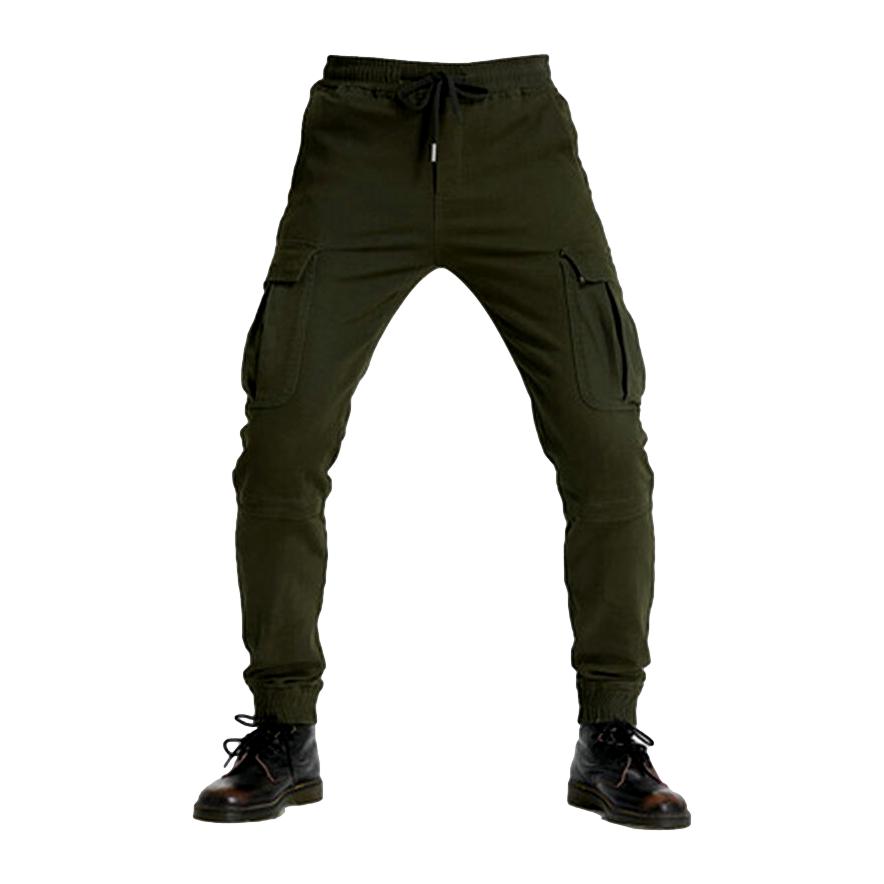 Mid-waist moto men denim pants