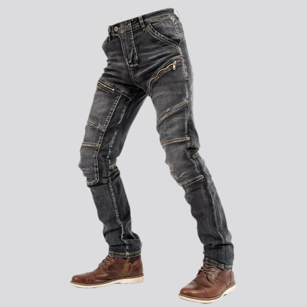 Vintage men motorcycle jeans