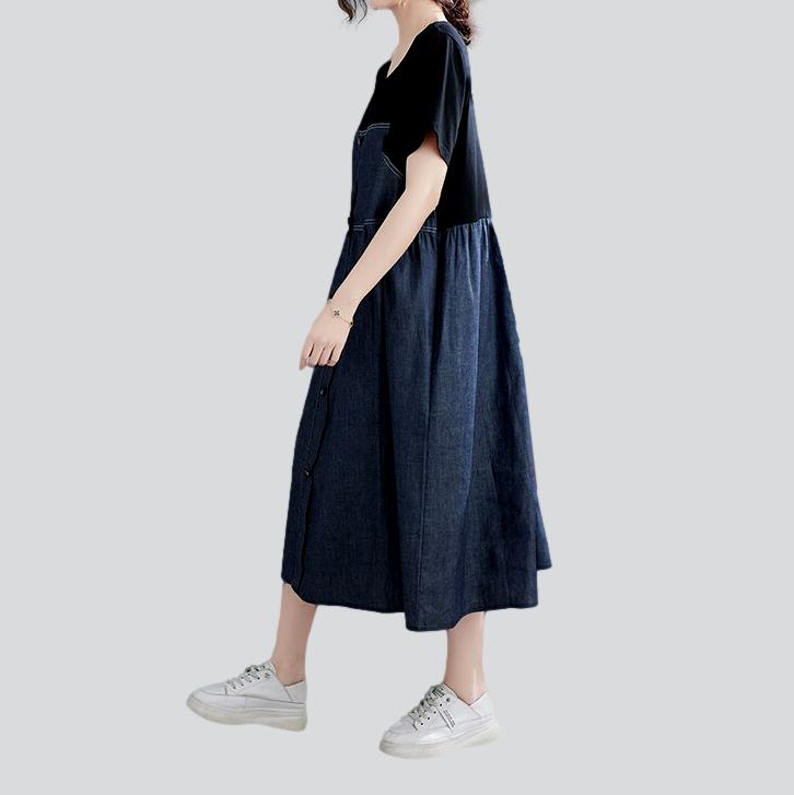 Thin loose streetwear denim dress