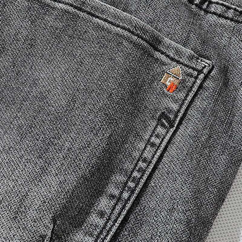 Baggy grey men denim pants