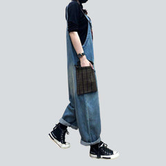 Cargo baggy women denim jumpsuit