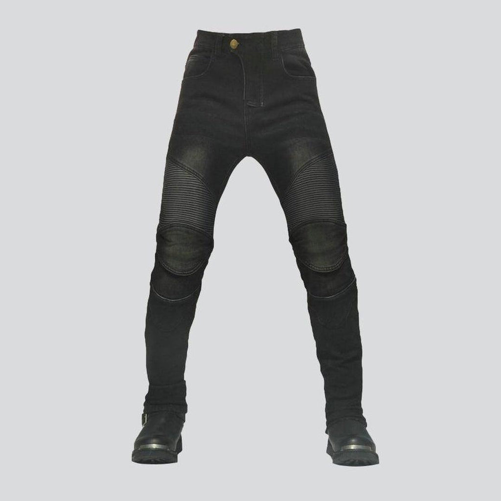 Waterproof winter men biker jeans