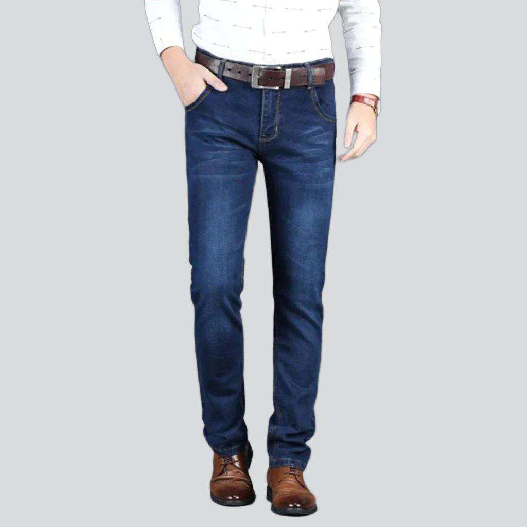 Dunkle Slim Stretch-Herrenjeans