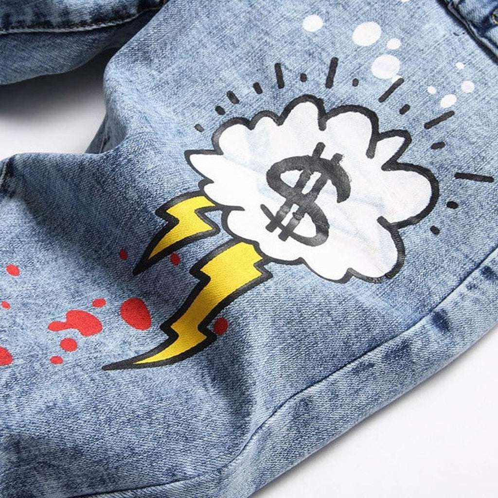 Jeans für Herren mit Dollar-Print