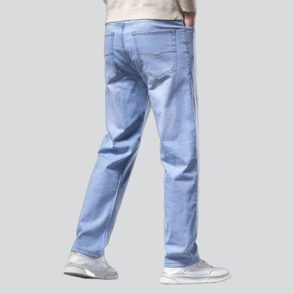 Thin straight-fit jeans for men